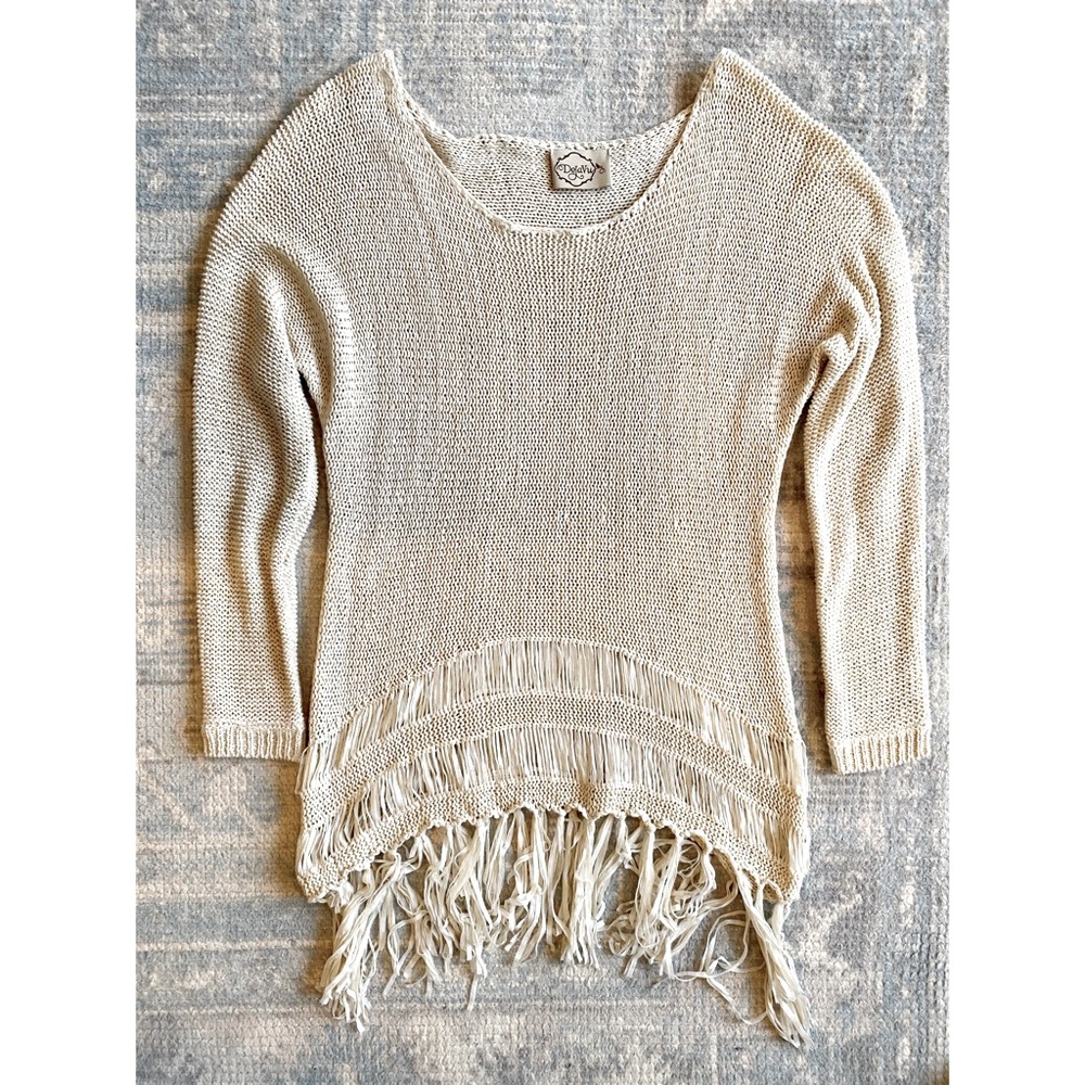 Cream Crochet Tunic